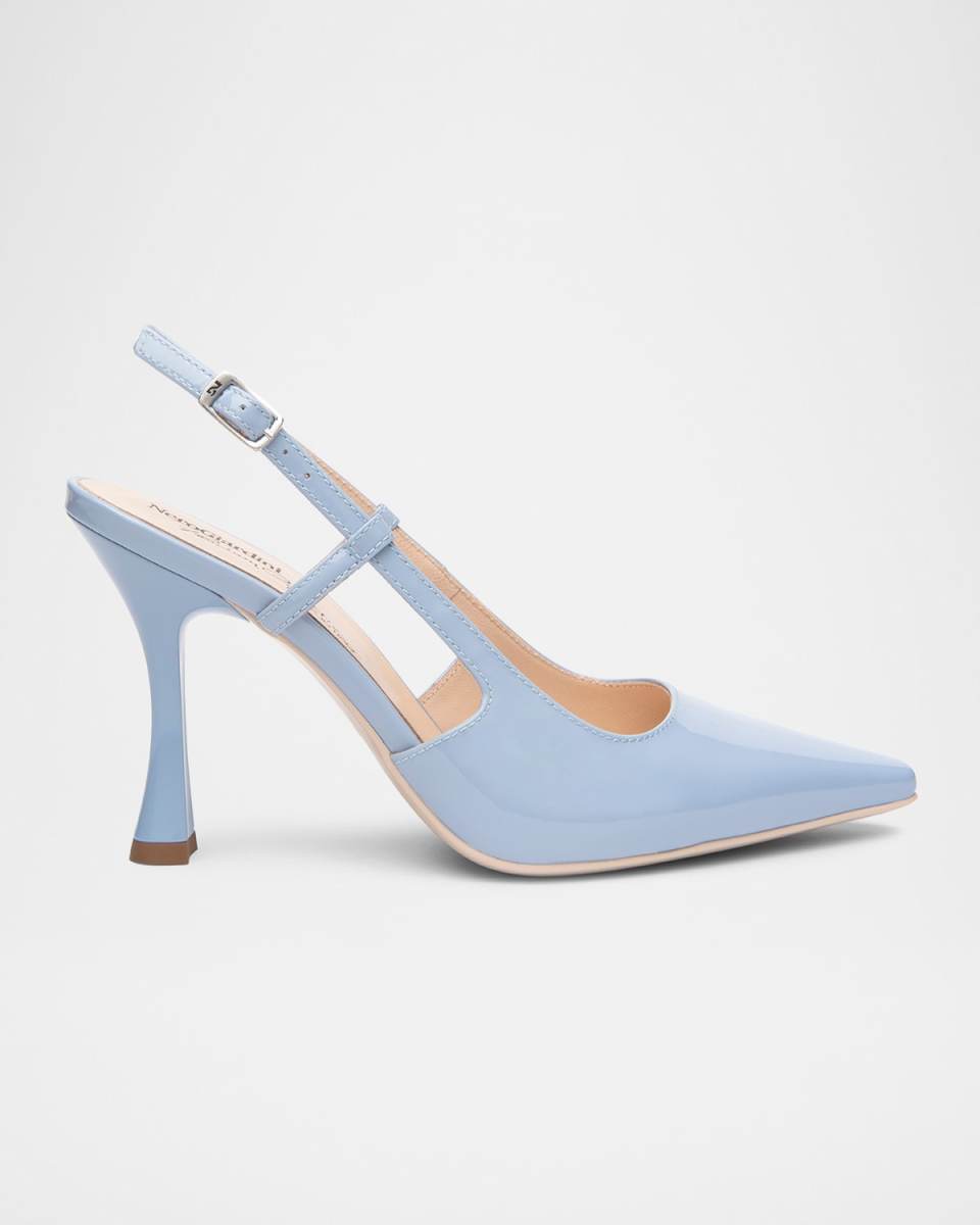 Patent Stiletto Slingback Pumps